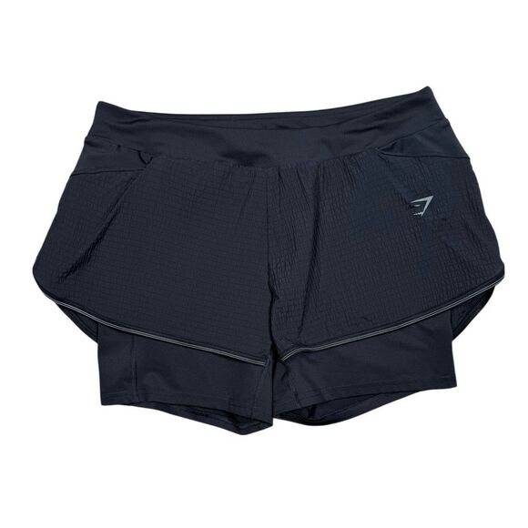 Gymshark Black Speed 2 In 1 Lined Running Activewear Short - Picture 3 of 11